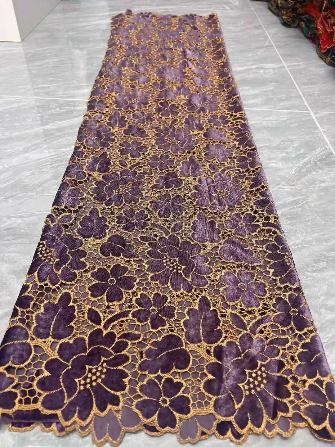 

New African French Nigerian High End 2025 New Guipure Lace Fabric Flower for Wedding Party Bride Sewing Dress