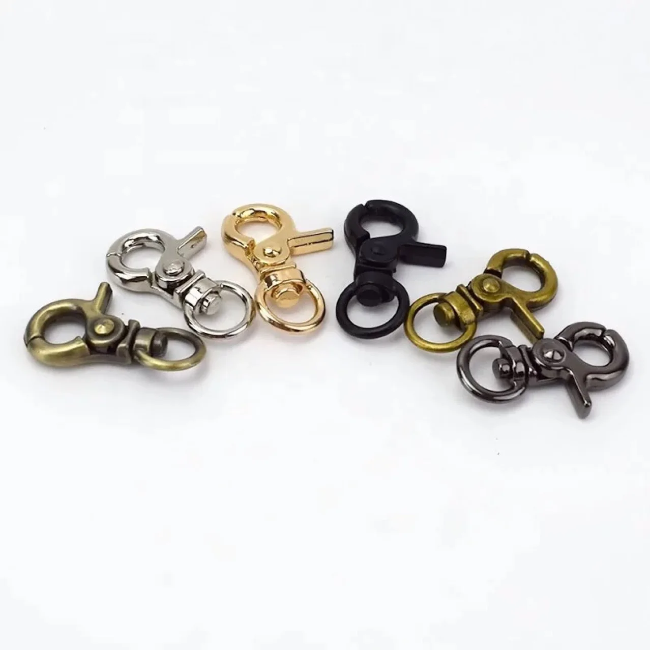 

Metal Swivel Eye Snap Hook Trigger Lobster Clasps Clips for Leather Craft Bag Strap Belt Webbing Keychain