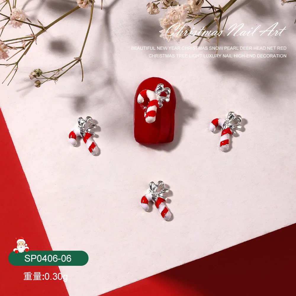 27 Designs Weihnachten Baum socke schneeflocke Nail art Dekorationen Legierung Metall DIY 3D Nagel Strass Zubehör Schmuck SNHJ11