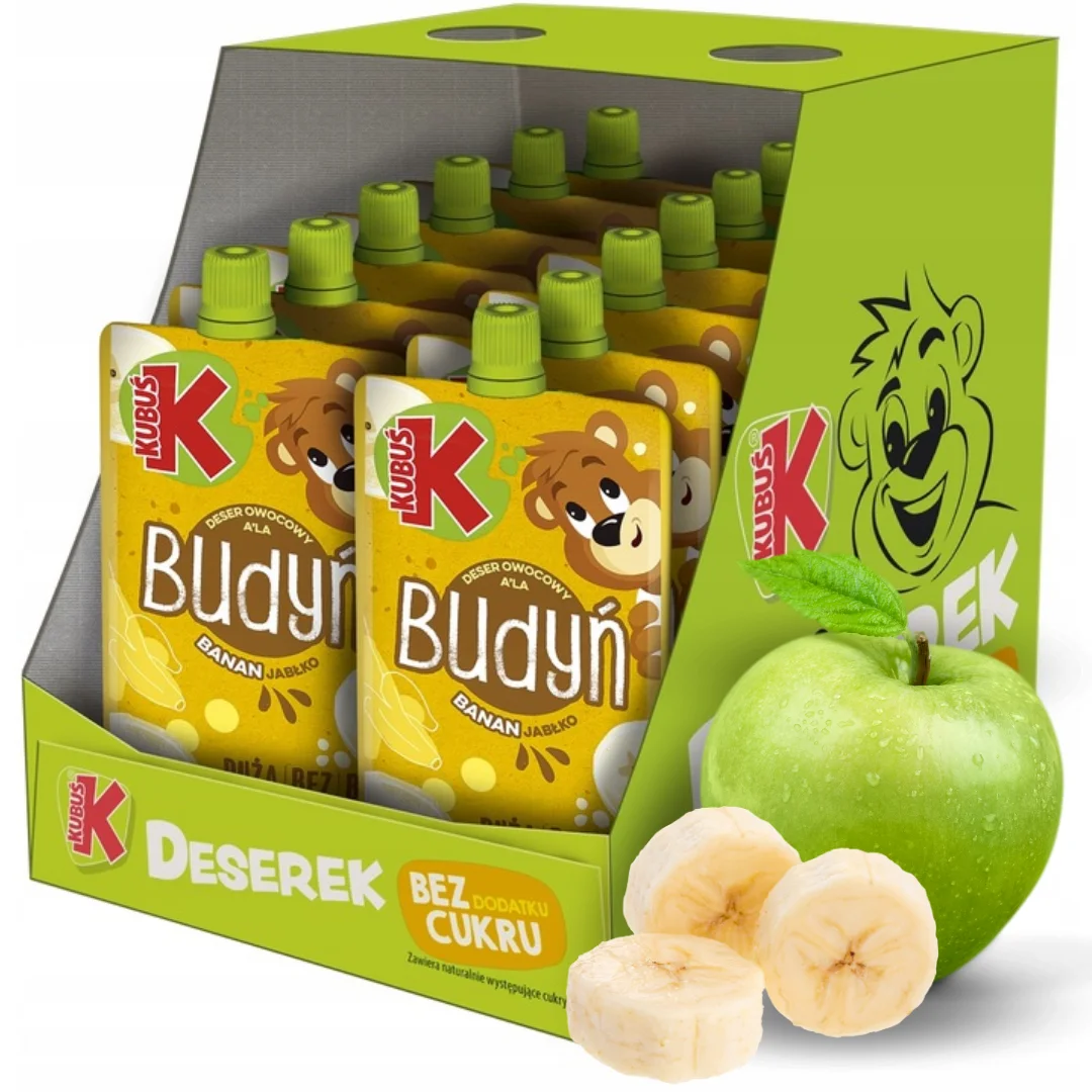 Kubuś Deser owocowy a\'la budyń o smaku bananowym 100 g x 12 sztuk