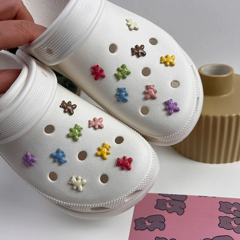 

Colorful Bear Star Series Lovely Adornment for Clogs Sandals Cute Shoe Accessorie Ins Popular Footwear Decoration Trendy Gift