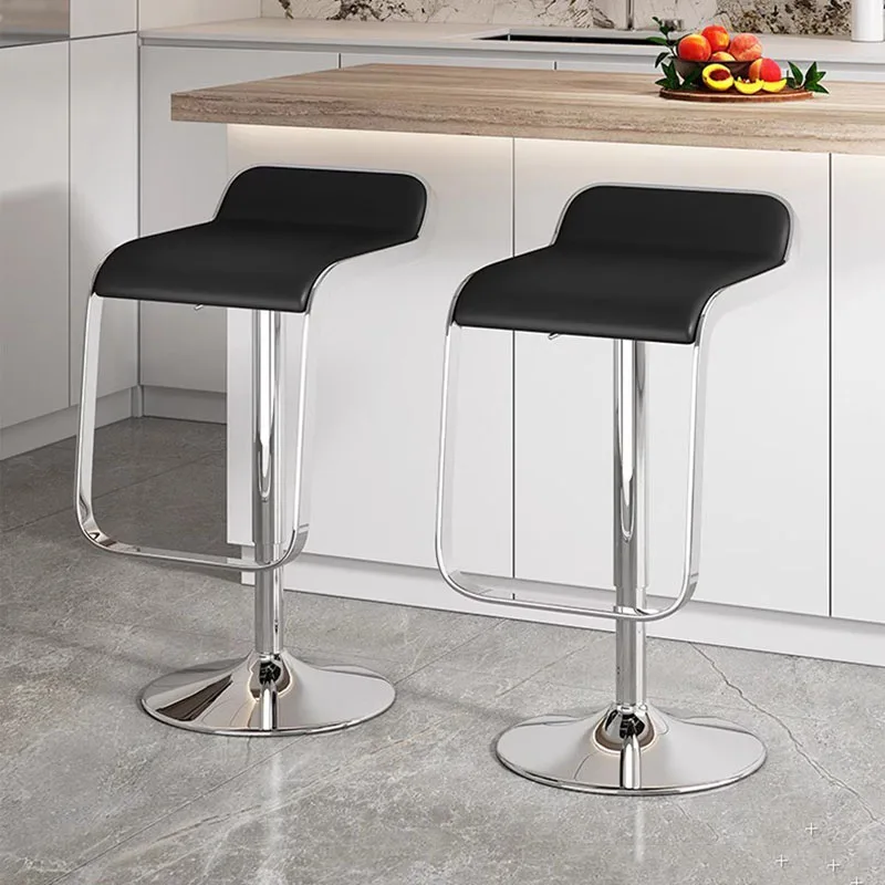 Elegante Nordic Swivel ajustável Bar cadeiras, confortável mobiliário moderno, prata, branco, alta qualidade