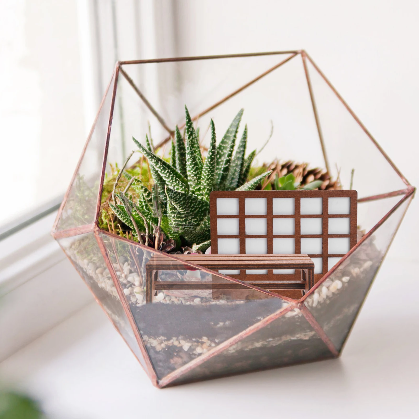 4 szt. Drewniany Zestaw Stołków Ekranowych Miniaturowe Meble Dom Ozdoba Stołek Model Ławeczka Rekwizyt Fotograficzny Retro