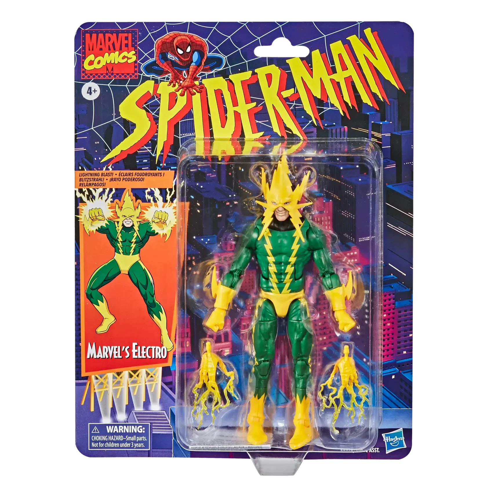 Figurine articulée Marvel Legends Amazing Spiderman Retro Electro 6 pouces (sans emballage)