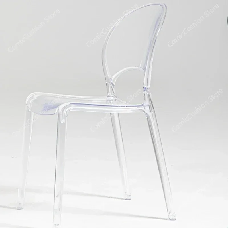 Balcony, plastic, outdoor dining chairs, living room that conforms to ergonomics, transparent floor minimalist