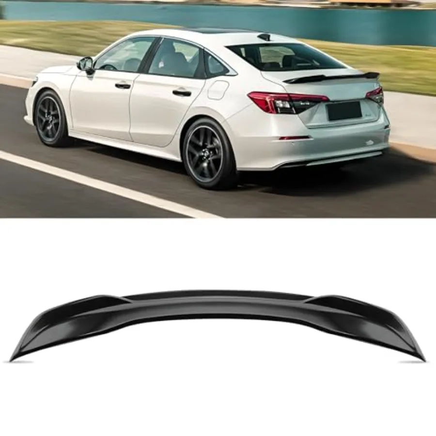 

Rear Spoiler Wing Compatible with 2022 2023 2024 2025 2026 Honda Civic Sedan Sport Rear Trunk Spoiler Wing Lip for Honda Civic