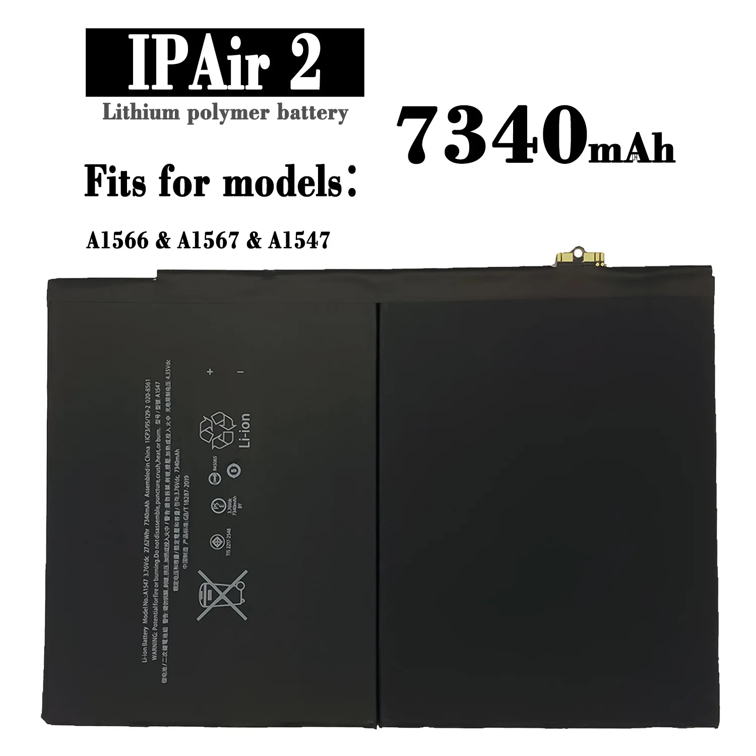 

Replacement Battery For Iphone Tablet IPAD6 AIR2 A1566 A1567 A1547 Tablet 6th Generation High Quality Battery