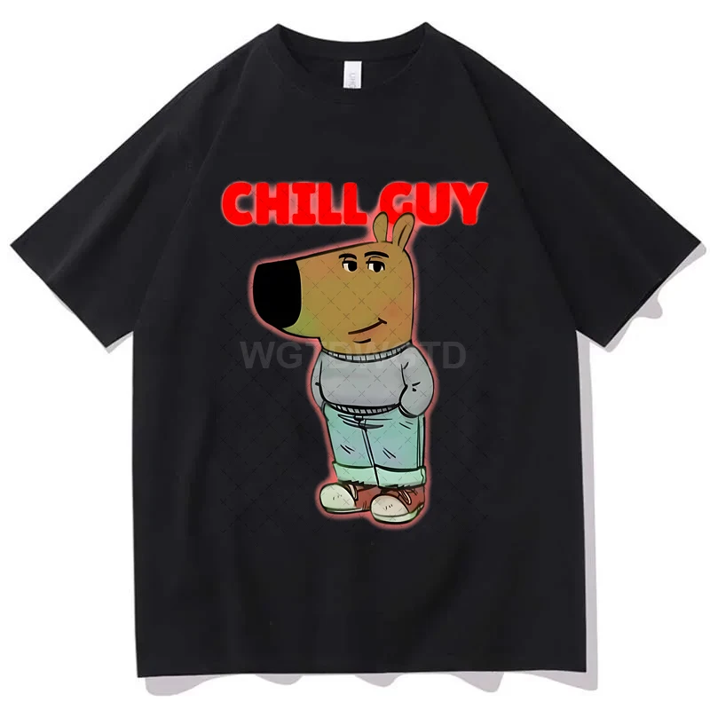 2025 New Men's and Women's T-Shirt Summer Just A Chill Guy Meme Print Cool Design Street Short Sleeve Top Chill Guy T-Shirts