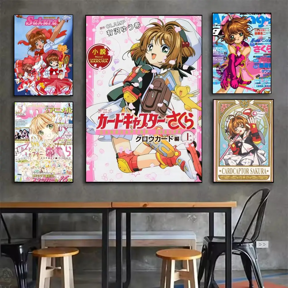 Anime C-Cardcaptor S-Sakura HD Poster Wall Art Print for Bedroom Living Room Office Bar Modern Aesthetic Home Decor
