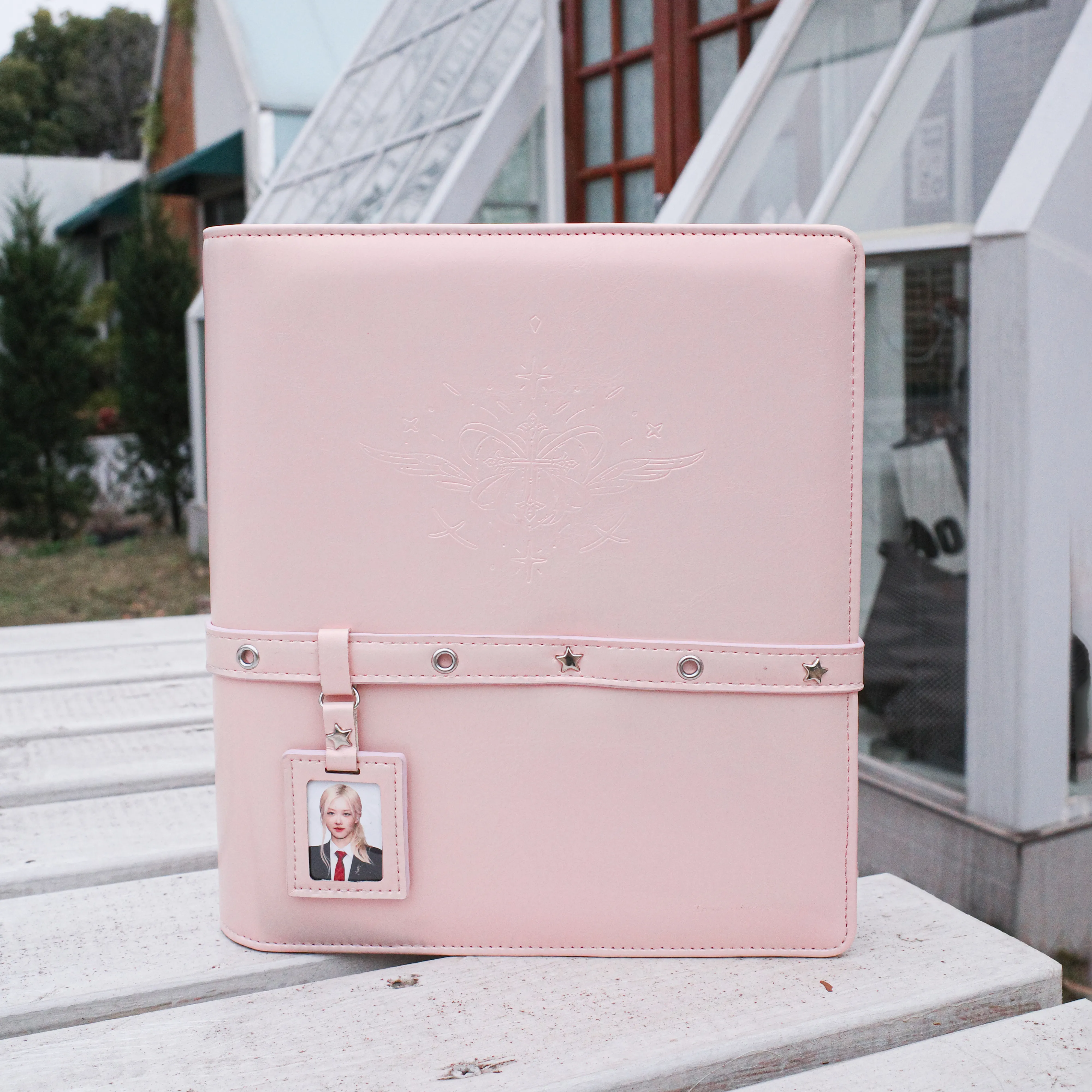 Glitter Pink A5 Photocard Album – Leather Postcard Binder for Polaroid & 4x6 Photo Holder, Perfect Kpop Fan Gift Storage Book - view 3