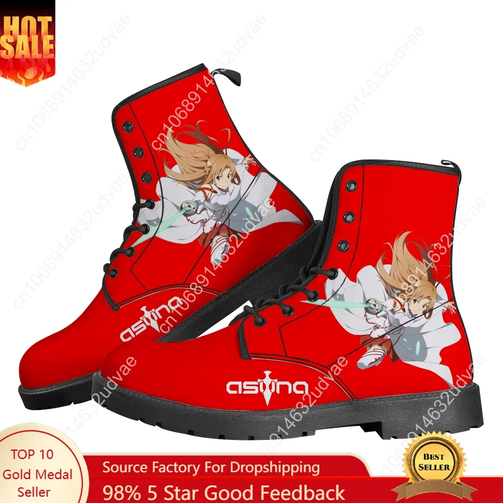 

Sword Art Online Asuna Boots Мужская женская подростковая обувь Повседневные ботинки Hot Movie Outdoor Light Высокое качество Пара Обувь по индивидуальному заказу