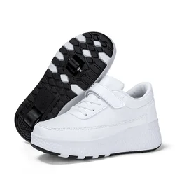 Scarpe da Skate a rotelle bambini primavera Casual sport bambini 2 ruote Sneakers ragazzi ragazze scarpe da ruota gioco regalo giocattoli calzature bianche