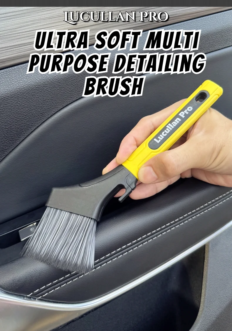 Lucullan Pro Ultraweiche Mehrzweck-Autowaschbürste, große Borstenfläche, ergonomisches Autoreinigungszubehör – Detail 1