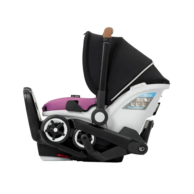 Gold Shyft DualRide with Carryall Storage Infant Car Seat and Stroller Combo (Opal Pink)