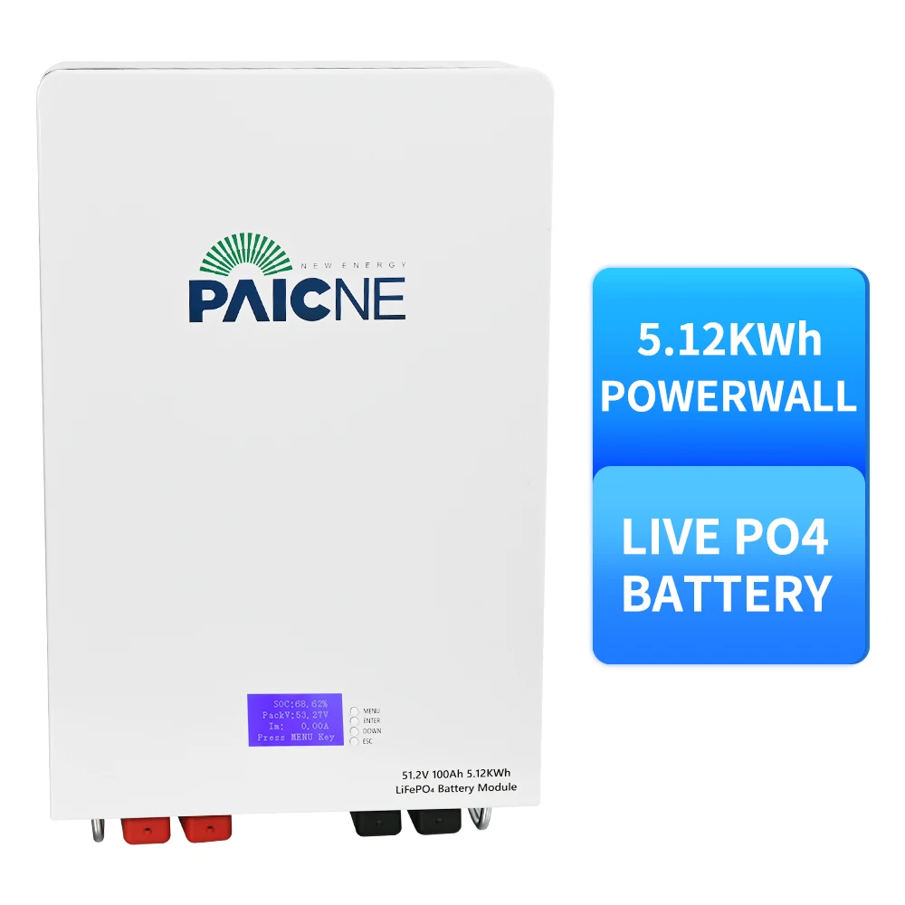 

PAICHEN 51.2v 100AH Powerwall 16s LIFEPO4 5.12kwh solar lithium battery for household energy storage lithium battery