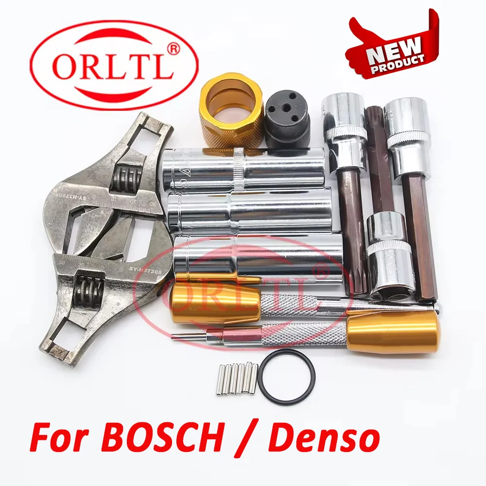 

ORLTL 11PCS Common Rail Fuel Tools Diesel Injector Repair Tool Kits Dismantling Equipments Total OR7069 For Bosch Denso Injector