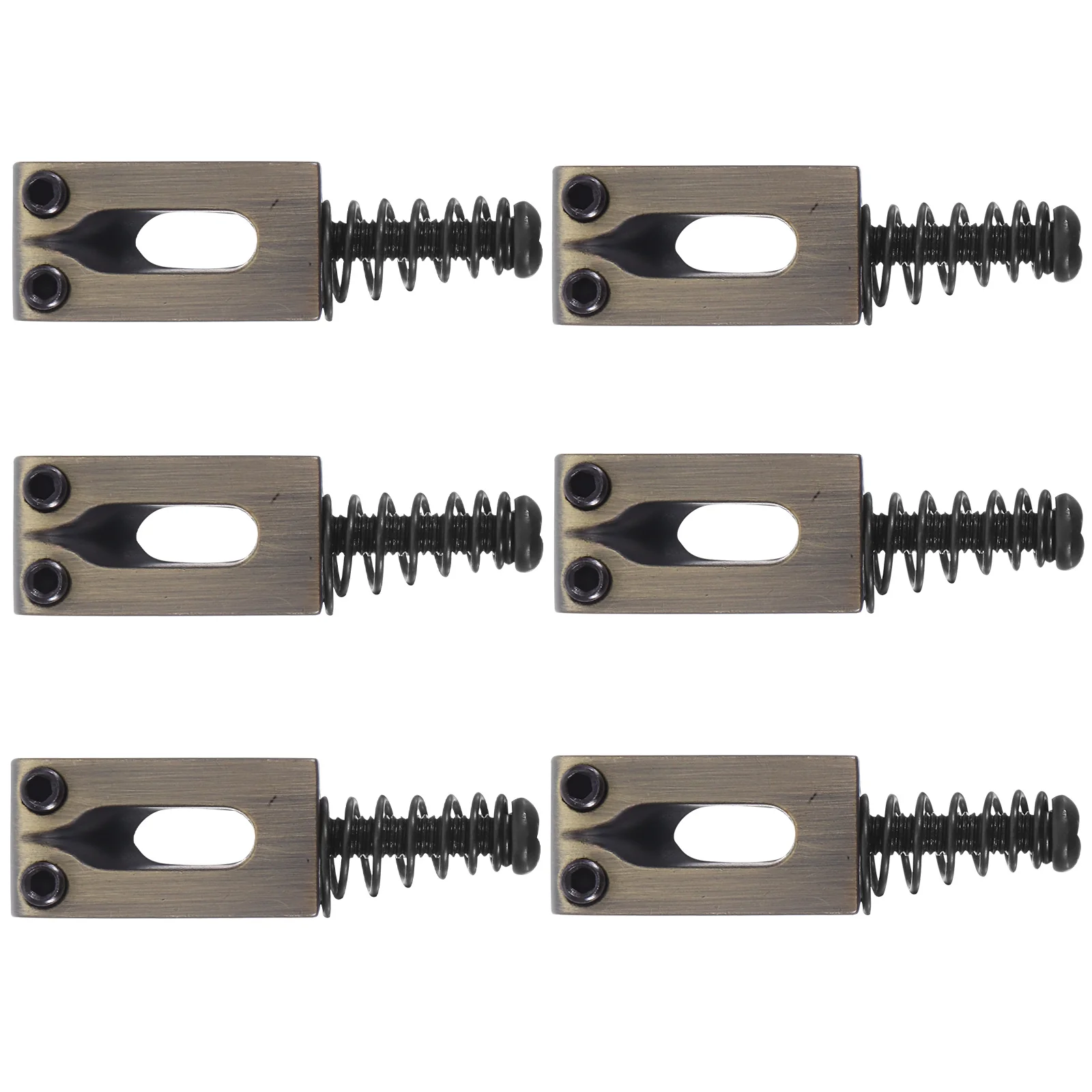 

6 Pcs Component Electric Guitar Accessories Zinc Alloy Saddle Intonation Screws