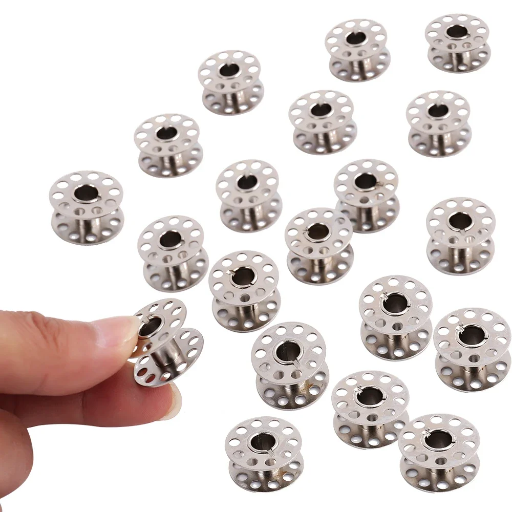High Quality Sewing Machine Spool 20/30 PCS Metal Bobbin Tool Stainless Steel Winding Accessories Universal Multifunctional