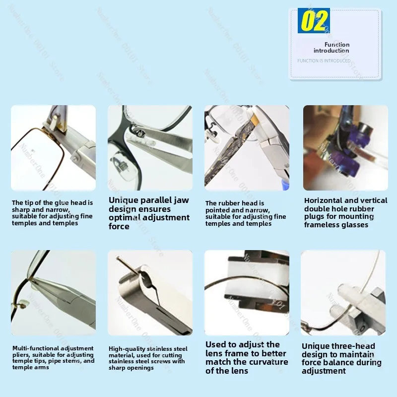 3T-B07S-A Glasses Tool Set,Includes Pliers and Screwdrivers for Durable Repairs