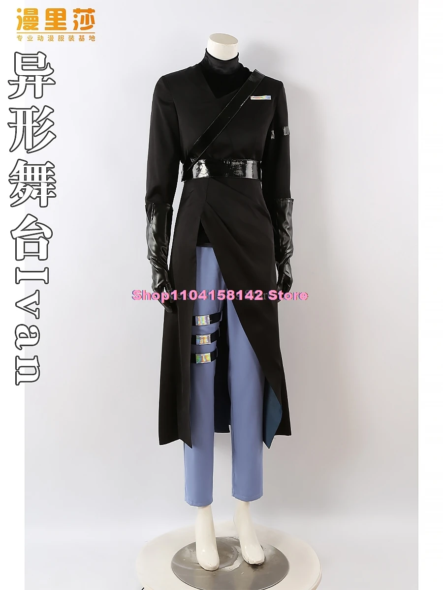 Alien Stage Anime Ivan Cosplay Black Sorrow Cosplay Black Wig Role Playing Party Pants Belt Halloween Carnival Costume Outfit