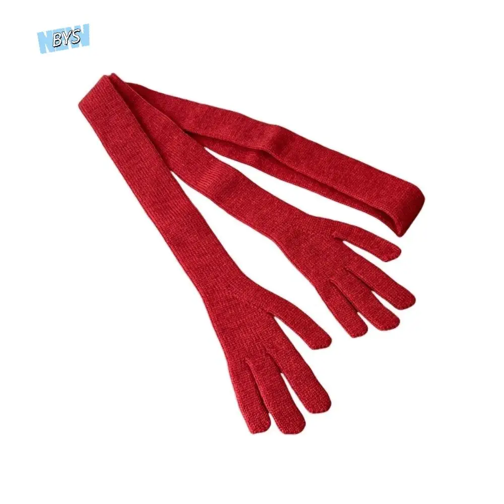 

Lightweight Little Palm Scarf Acrylic Fibers Solid Color Long and Thin Scarf Multifunctional Korean Style Creative Belt