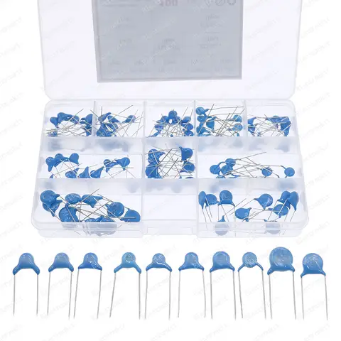 100Pcs 10Value Each 10Pcs Safety Y Capacitor Assortment kit Box 400VAC 101 221 331 471 681 102 152 222 332 472