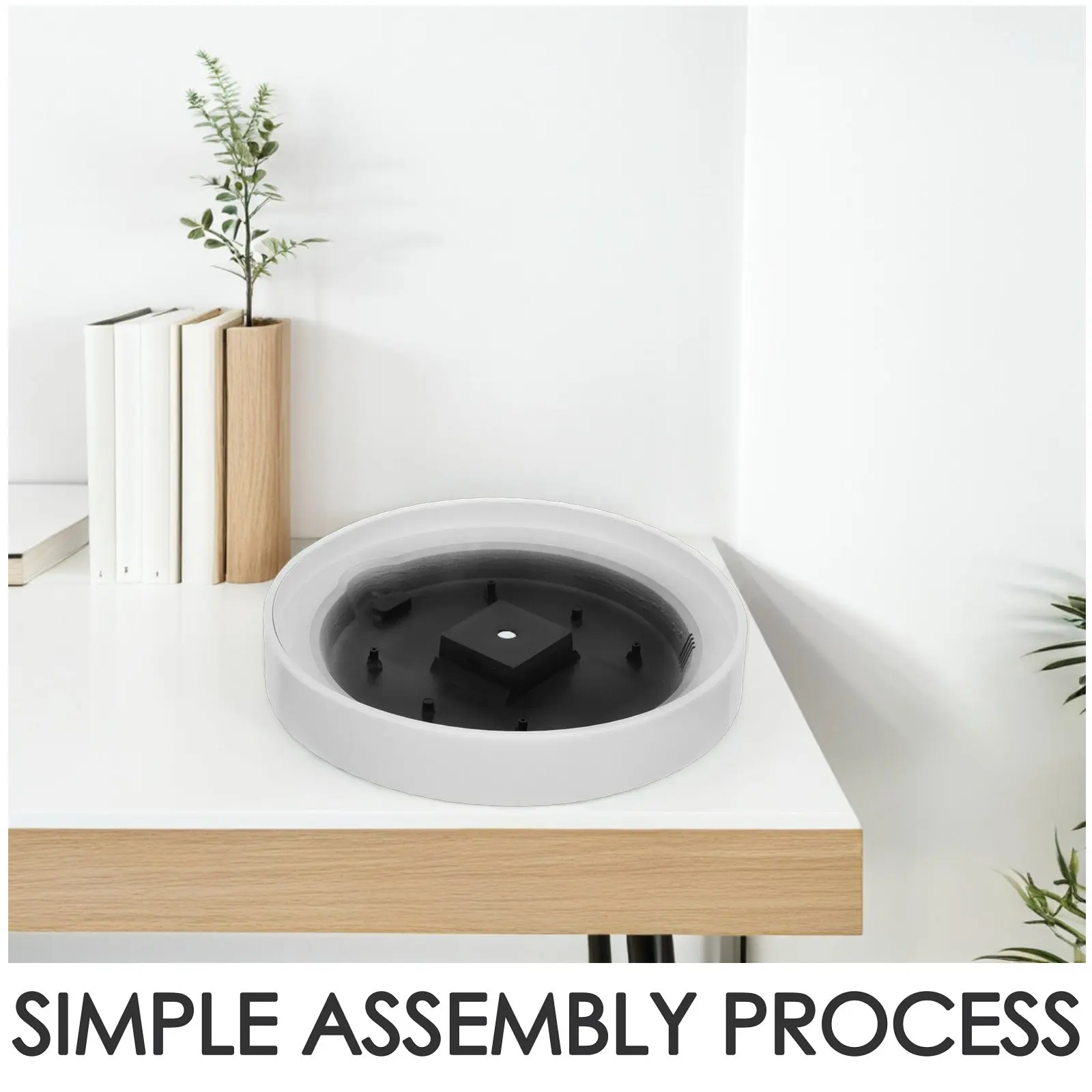12 Inch Round Plastic Wall Clock Back Cover Replacement Part for DIY Repair Universal Fit Modern Minimalist Design Easy Battery