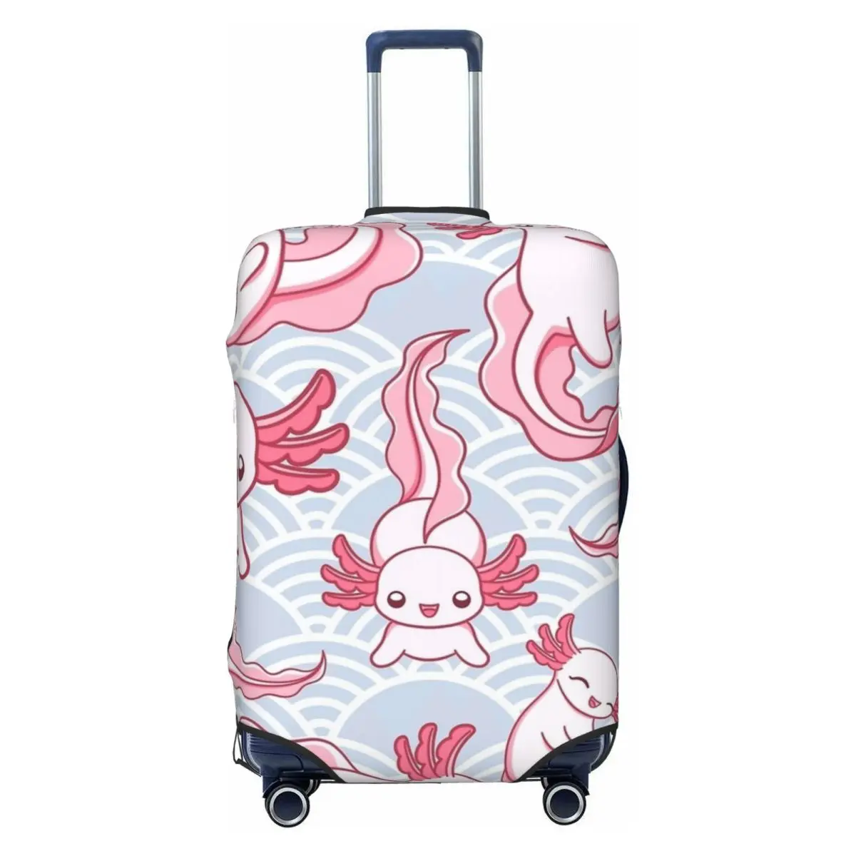 

Чехол для чемодана с милым рисунком аксалотля, эластичный, для защиты багажа в путешествиях