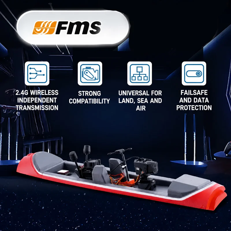 FPV head tracking system of FMS aircraft model The parts of double-axis steering gear are used for model remote control.