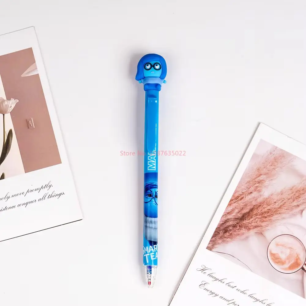 9/36pcs Anime Inside Out 2 Doll Penna Gel 0.5mm Cancellabile Blu Smart Team Sign Press Pen Studente Forniture di Cancelleria Regalo All'ingrosso
