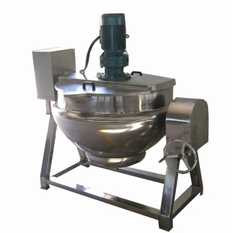 Customize 50L Tilting Stainless Steel Jacketed Steam Kettle With Agitator, Small Cooking Pot For Sauce Cheese Compote Rice