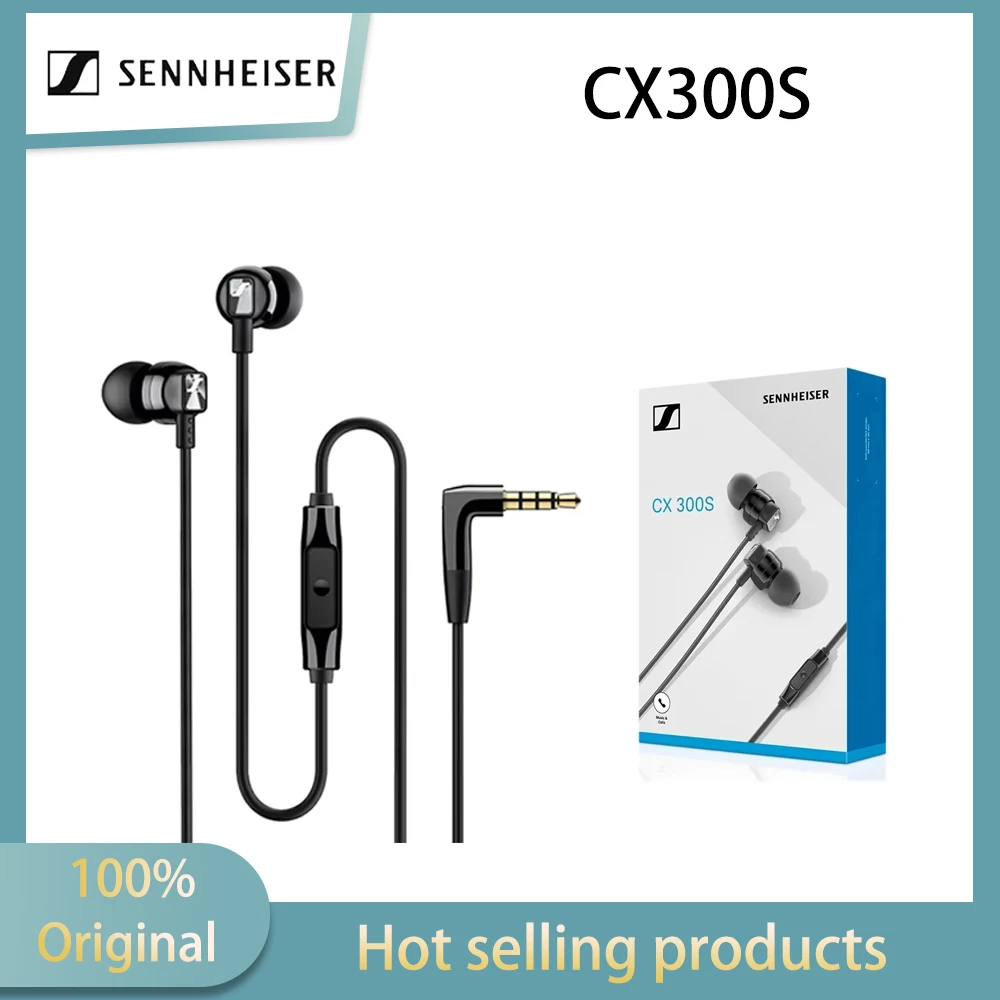 Sennheiser CX300S in ear music headphones wired gaming headphone noise isolation intelligent wired control, pure sound quality