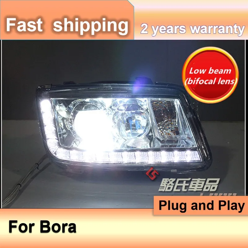 Car Styling For Volkswagen Bora Headlight 2001 2002 2003 2004 2005 Bora Headlamp VW Bora Front Light LED DRL Bi Xenon Lens HID