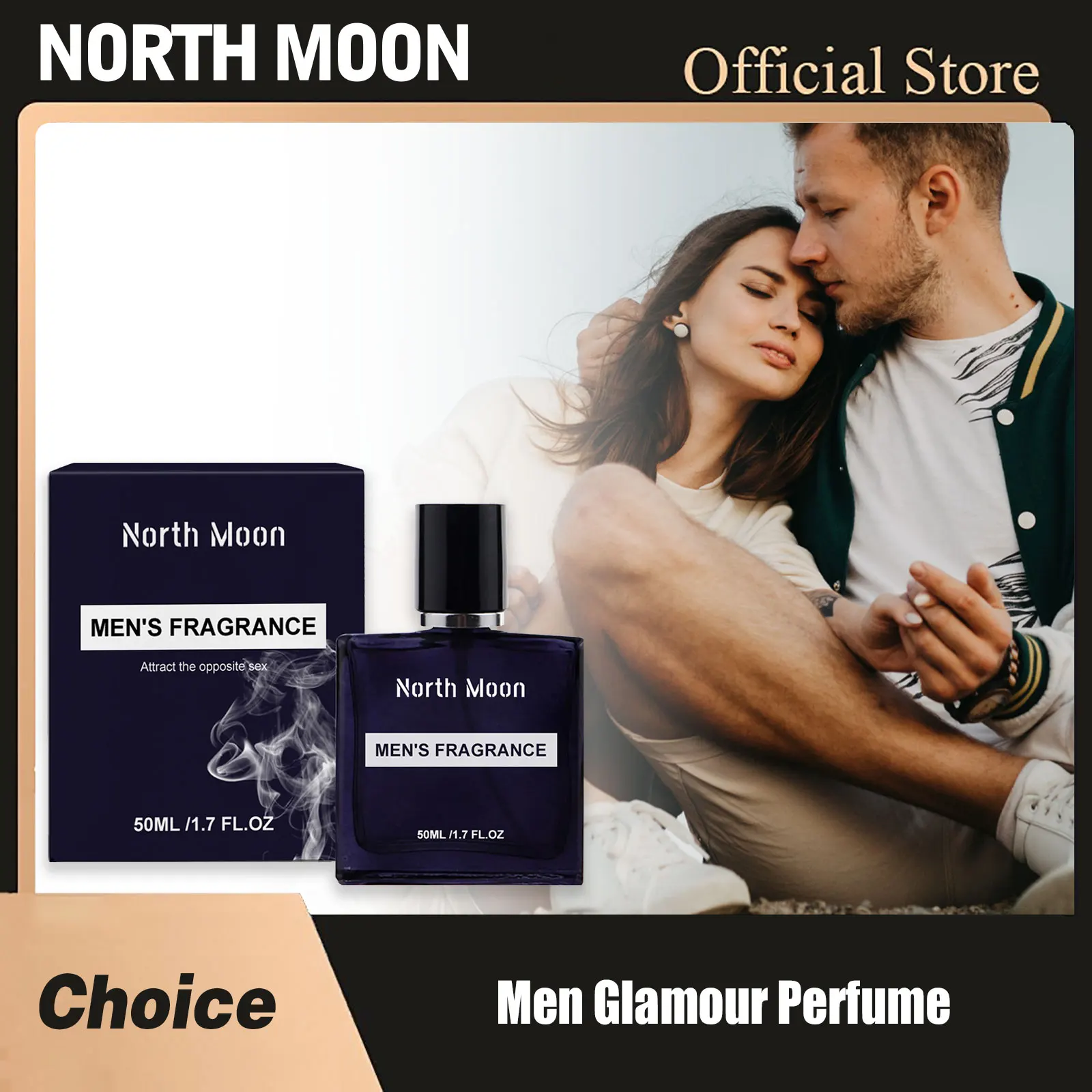 North Moon Men Glamour Perfumy Roślinny zapach kwiatowy Trwały świeży lekki zapach Randki Feromon Dezodoranty do ciała Perfumy kolońskie