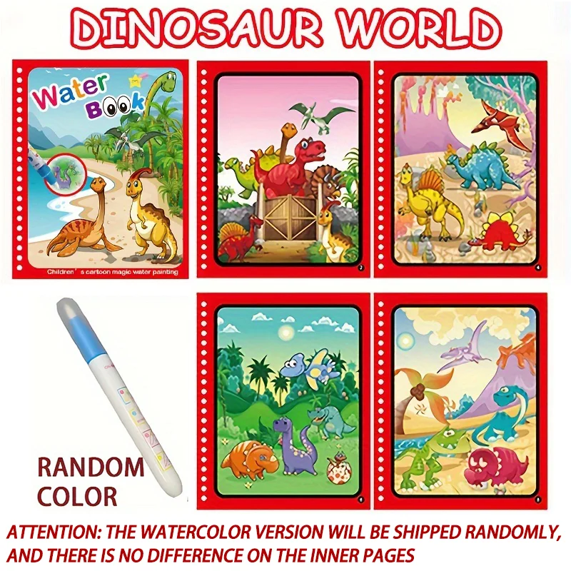 Magisch boek Watertekening Montessori Speelgoed Herbruikbaar kleurboek Magisch watertekenboek Zintuiglijk vroeg onderwijs voor kinderen