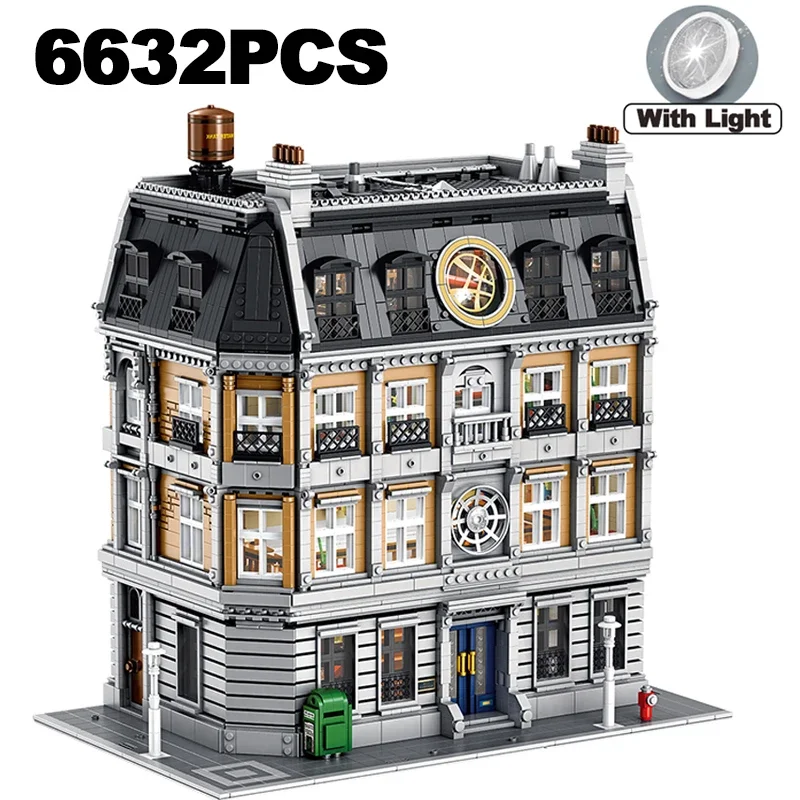 

6619PCS Sanctorum Sanctum Showdown MOC-30628 Building Blocks City Street View Architecture With Light Model Brick Chrismas Toys