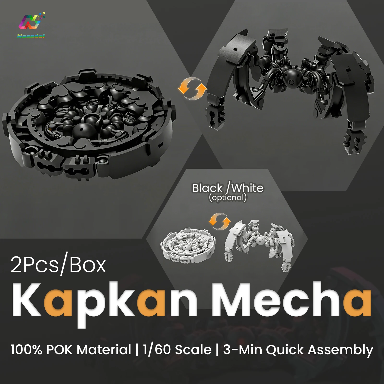 

Набор для сборки робота-модели Sheik Mainland 2PCS/Box Kapkan Mecha 3MIN PROJECT, масштаб 1/60, 100% POK-материал, быстрая сборка, коллекционная модель для хобби