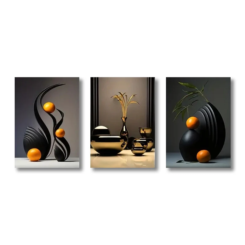 ملصقات مطبوعة على القماش التجريدي ، نحت ثلاثي الأبعاد ، رسومات جدارية من السيراميك ، غرفة المعيشة ، غرفة النوم ، ديكور الحمام ، 3 طقم