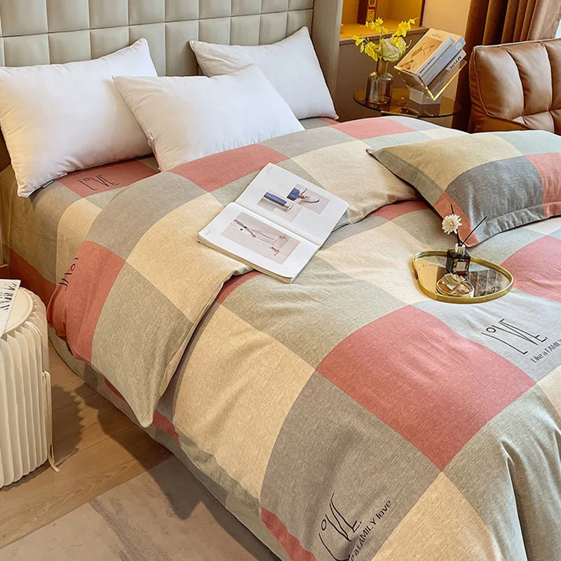 

Одиночный пододеяльник из чистого хлопка в скандинавском стиле, толстый матовый пододеяльник для осени и зимы, приятный для кожи, ультрамягкий домашний текстиль