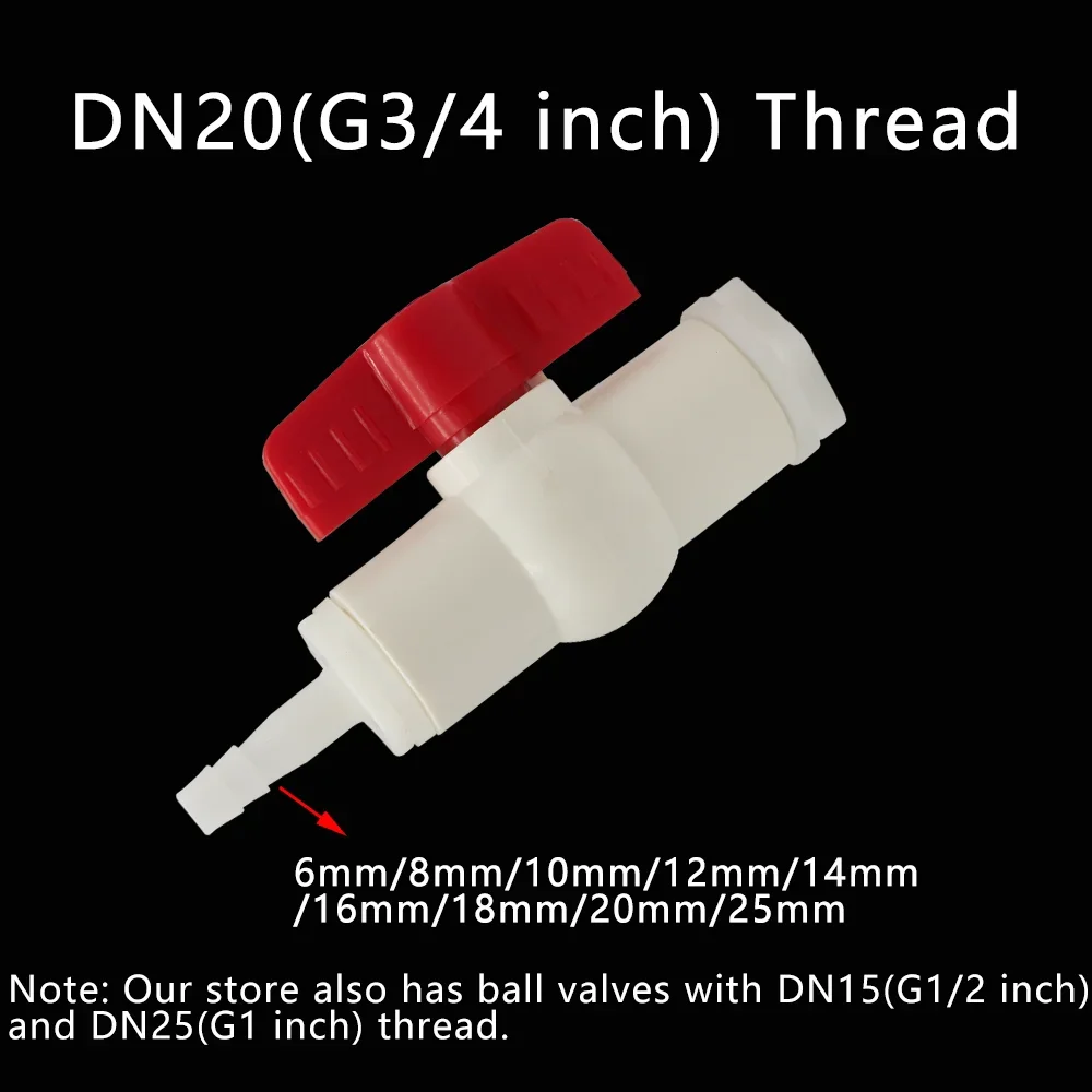 1Pc Water Tank Valve Drain Switch Hose Connector Flow Regulation G3/4 inch DN20 Thread Plastic Garden Irrigation Poultry Farming