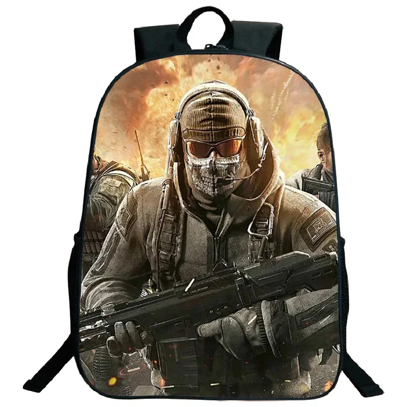 حقيبة ظهر ذات سعة كبيرة مطبوعة من Call Of Duty Warzone حقيبة مدرسية بنمط رائع للمراهقين حقيبة سفر للأطفال حقيبة كتب Mochlia