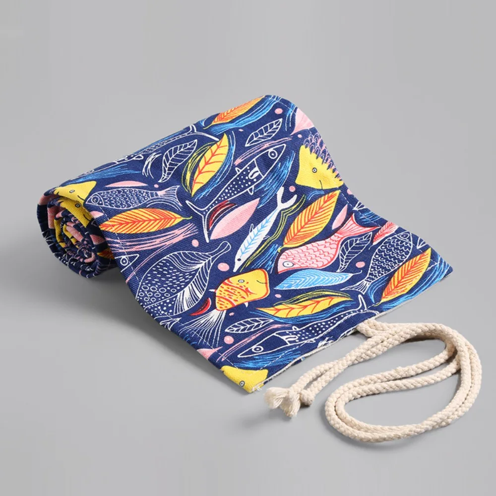 12/24/36/48/72 حفرة مقلمة قماش منظم قرطاسية نشمر القلم الستار الملونة كيس تخزين ملابس