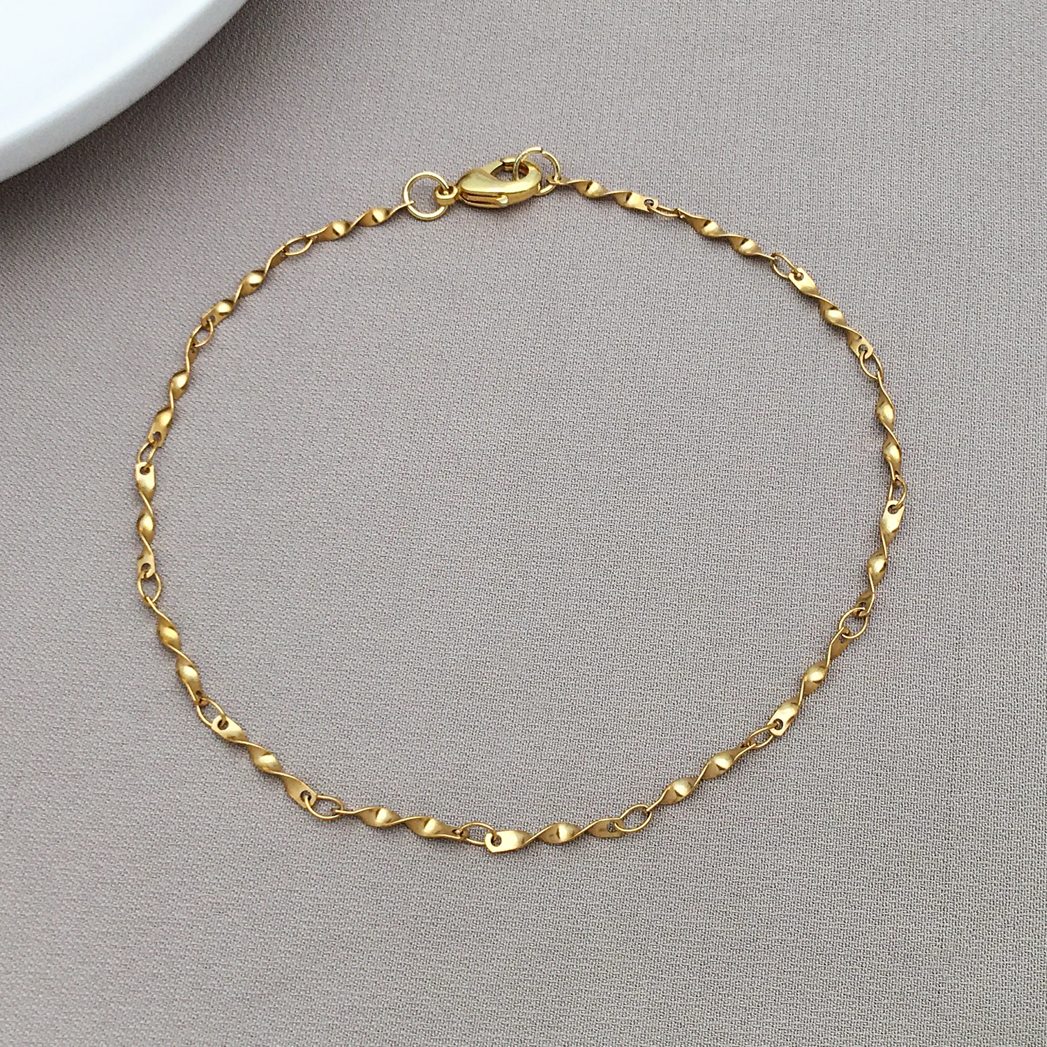 1m Stainless Steel Genuine Gold Electroplating Twisted Necklace Chain Bulk Brass For Jewelry Making DIY Materials Supplies view 5