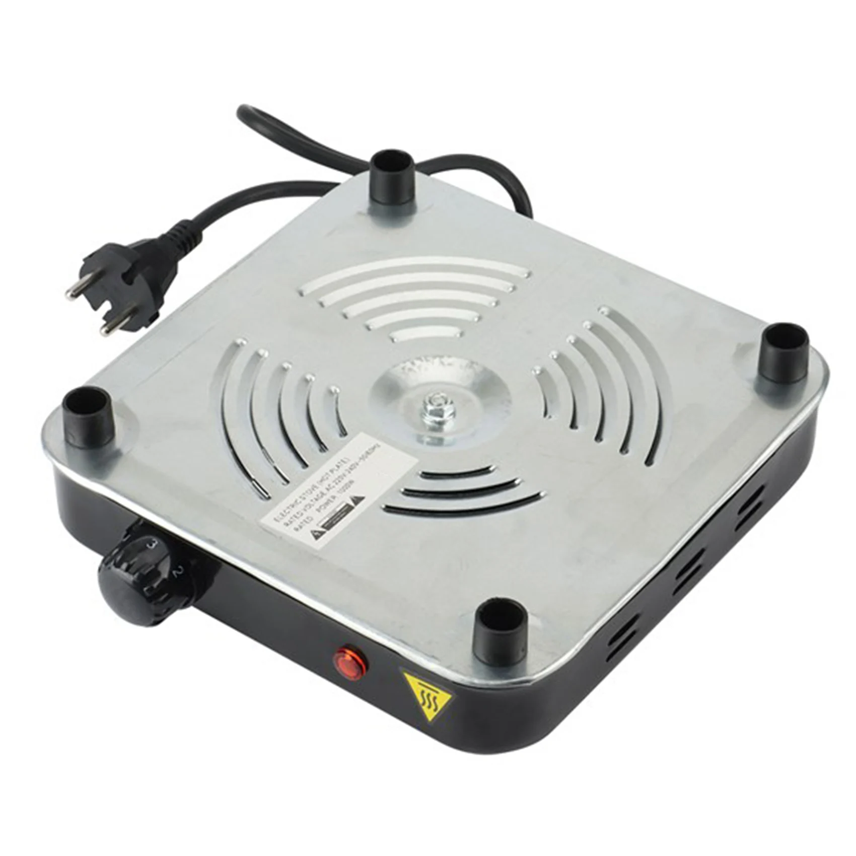 ABKR-Premium Electric Single Hob 1000W-5 Power Levels Solid Electric Stove Top Single For Office,On The Go And Home EU Plug