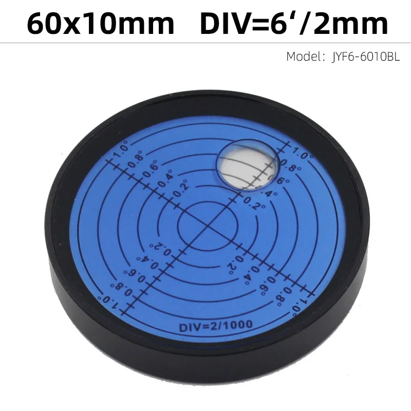 Imagem -02 - Precisão Rodada Bolha Beads Universal Metal Nível Horizontal Nível de Bolha mm 60x 10 mm Alta