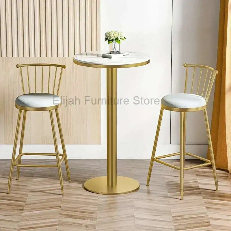 

Nordic Minimalist Round Bar Table Counter Household Modern Balcony High Legged Table And Chair Bar Furniture Home