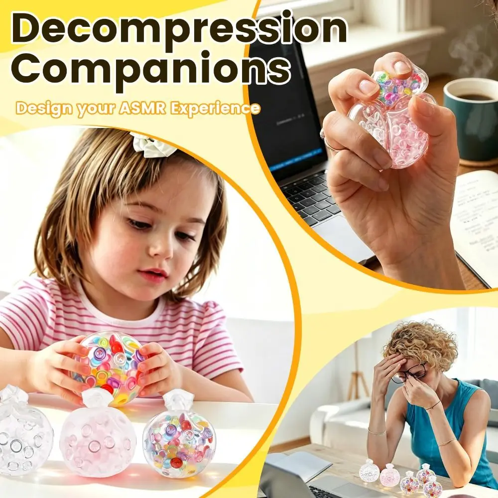 TPR DIY Ball Shell Kit Transparent Refillable DIY Stress Ball Making Kit Soft Stretchy Stress Ball Kit Stress Relief Toys