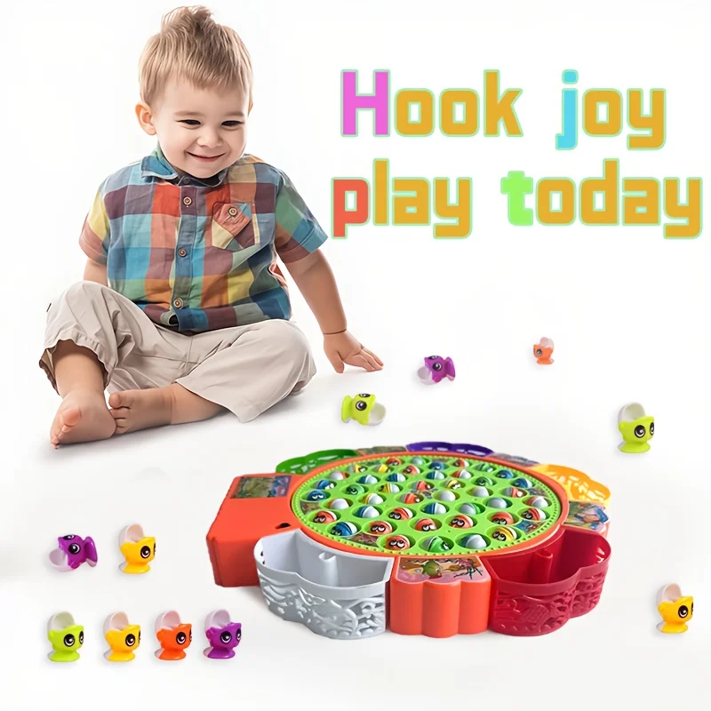 51 pezzi Giocattolo da pesca elettrico per bambini - Set di dischi da pesca rotanti - Giocattolo per bambini e genitori per interattare insieme