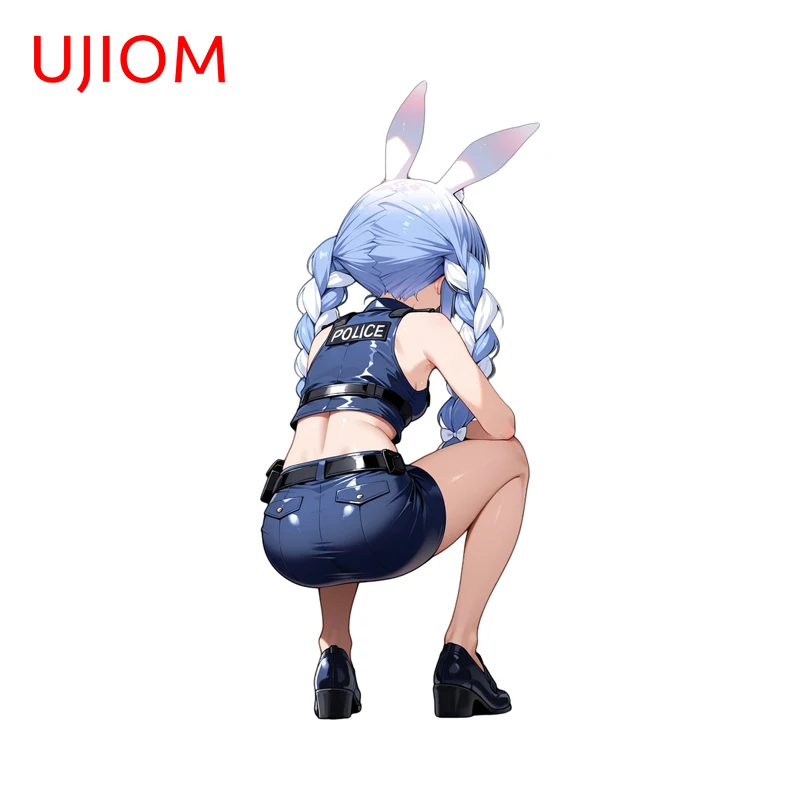 UJIOM Police Usada Pekora Hololive Wall Stickers Attractive Anime Furniture Skateboard Decals Occlusion Scratch Bedroom Decor