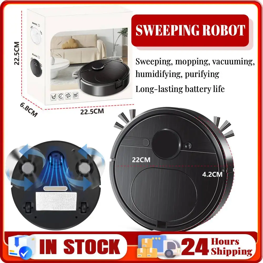 

НОВЫЙ Умный робот-пылесос 3-в-1 с функциями подметания, мытья полов и самоочистки, ультратонкий, автоматический